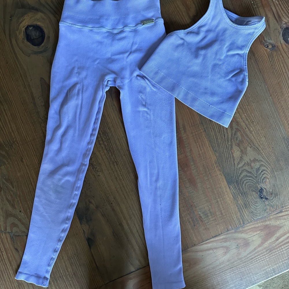 Bombshell, sportswear Purple Leggings and Crop Top Set small